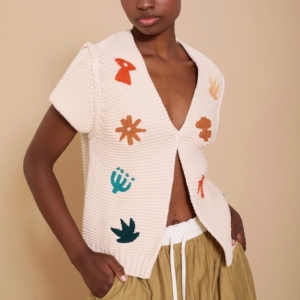 CHALECO PUNTO BORDADO MEISIS M114K04IVY